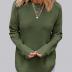 MEROKEETY Women's 2024 Fall Long Sleeve Oversized Crew Neck Solid Color Knit Pullover Sweater Tops, Green L