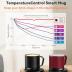 Temperature Control Smart Mug, Self-Heating Coffee Mug with Double-Sided & Real-Time Temperature LED Display, Surround Heating, Improved Waterproof Design, Gifts for Friends, Parents(Black – 14 oz)