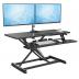 G-PACK PRO Adjustable Standing Desk Converter - Desk Riser Up to 19.3 inch for Dual Monitor Stand up Desk Top - Adjustable Desk Risers for Healthy Ergonomic Workstation - Black