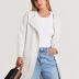 ANRABESS Women's Open Front Knit Lightweight Cardigan Casual Long Coatigan Sweater Lady Jacket Coat 2024 Fall Outerwear Off White Small