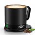 Temperature Control Smart Mug, Self-Heating Coffee Mug with Double-Sided & Real-Time Temperature LED Display, Surround Heating, Improved Waterproof Design, Gifts for Friends, Parents(Black – 14 oz)