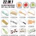 Sushi Making Kit, 22 in 1 Sushi Roller Maker Bazooker Kit with Bamboo Mats, Chef's Knife, Chopsticks, Sauce Dishes, Rice Spreader, Avocado Slicer for Beginners, Family, Friends, Home