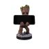 Exquisite Gaming: Guardians of The Galaxy: Toddler Groot - Original Mobile Phone & Gaming Controller Holder, Device Stand, Cable Guys, Marvel Licensed Figure, Black
