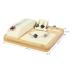 KEG801302 Jewelry Display Stand Velvet Wooden Jewelry Display Tray Showcase Display Organizer Rings Earrings Necklaces Bracelet Watch Display Stand for Selling Jewelry Holder Organizer