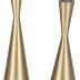 Vixdonos Brass Gold Metal Candle Holders Taper Candlestick Holders Set of 2 Table Decorative Candle Stand for Wedding, Dinning, Party,Home Decor (Gold)