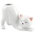 Ceramic Tailless Cat Succulent Pot, Cute Kitty Succulent Indoor Flower Pot, Novelty Cat Tail Planter Pot for Indoor Plants, Succulents, Flowers, Cactus, Mini Home Decor Planter