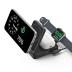 Anker MagGo 3-in-1 Charging Station, Qi2 Certified 15W MagSafe-Compatible Wireless Charger Stand, Foldable Charger for iPhone 15/14, AirPods, Apple Watch 9 (40W USB-C Charger Included) with Anker MagS