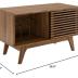 Modway Render Mid-Century Modern 37" Vinyl Record Display Stand in Walnut, 37 Inch