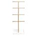 Amazon Basics Four-Tier Jewelry Tree Stand - White/Brass