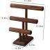 Julysky Bracelet Holder Stand, Bracelet Display with 3 Tier,Jewelry Organizer Stand for Necklaces Bangles and Watches(solid wood)