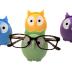 Dependable Industries inc. Essentials Owl Glasses & Sunglasses Holder Stand - Eyeglass Display Rack, Smartphone Dock, Nice Random Color Shipped