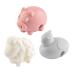 Phefop Funny Spoon Seat Silicone Cartoon Animal Pot Lid Lifter to Prevent Overflow, Silicone Spill Resistant Pot Lid Holder, Practical and Cute Gadget Easy to Use Material, Cute