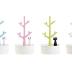 Fantasee Jewelry Holder Organizer Cat & Tree Jewelry Earring Bracelet Hair Tie Holder Organizer Premium ABS Material Eco-Friendly for Little Young Girl (Pink)