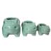 Pinsjar 3 Pack Succulent Plant Pots, Ceramic Planters Mini Cute Animal Planters for Potted Plants Cactus Flowers Home Decor Crafts Gifts