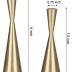 Vixdonos Brass Gold Metal Candle Holders Taper Candlestick Holders Set of 2 Table Decorative Candle Stand for Wedding, Dinning, Party,Home Decor (Gold)