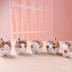 Bufanli Mini Cute Cat Cartoon Ceramic Succulent Pots Planters with Drainage Hole for Small Plants Animal Lovers Home and Office Desk Decoration Set of 5