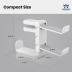 3-in-1 PC Gaming Headset&Controller Holder - EURPMASK Headphone Stand w/Adjustable Clamp&2 Controller Holder&Rotating Arm&Cable Organizer, Universal PC Gaming Accessory Controller Headset Stand-White