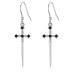 Sword Earrings 925 Sterling Silver Gothic Dangle Drop Earrings Cool Goth Jewelry Gift for Women Men