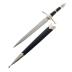 14" Ranger Medieval Dagger. Historical Short Sword with Scabbard. for Collection, Gift, Cosplay at Renaissance Fair
