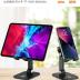 OCYCLONE Phone Stand, Adjustable Height and Angle Foldable Cell Phone Stand Holder for Desk, Taller iPhone Stand Compatible with 4-11 Inch Mobile Phone/iPad/Tablet - Black