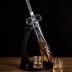 LUJII Heroic Sword Whiskey Decanter Set for Brave Hero, Liquor Dispenser with 2 Glasses & Wooden Tray, Alcohol Holder for Bourbon or Scotch, Gift for Men Husband Dad Boyfriend or Son, 850 ml