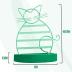 ERYTLLY Earring Holder Organizer, Cat Shaped Earring Organizer Stand With Wood Base Necklace Holder Organizer-47 Stud Earrings Holes Bracelet Holder (Mint Green)