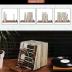 BS-VOG Now Playing Vinyl Record Stand, 50 LP Vinyl Record Storage with Non-slip Grooves, Wood Now Spinning Vinyl Record Holder for Albums Magazine Rack Magazine Organizer Record Display, Gift Package