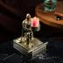 HDMbigmi King's Guard Kneeling Knight Candlestick Holders Resin Posture TeaLight Holder Warrior Mobile Phone Stand Pen Holder Candle Holder for Restaurant, Altar, Home Table(Bronze)