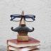 Ajuny Handcrafted Wooden Eyeglass Spectacle Holder - Handmade Mustache Design Eyewear Wood Display Stand, Specs Sunglasses Eyeglasses Goggles Stand Organizer for Office Desk Home Decor Gifts