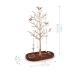 MORE&LESS Branch Jewelry Rack with wood tray,Retro color,Tree Tower Rack Hanging Organizer for Ring Earrings Necklace Bracelet,Suitable for living rooms, bathrooms,offices,etc.