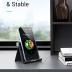 UGREEN Cell Phone Stand for Desk Phone Holder Foldable Portable Adjustable Compatible with iPhone 16 15 14 13 Pro Max, iPhone 12 11 Plus SE XS XR 8 7, Office Desk Travel Accessories, Black
