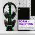 Tilted Nation Headphone and Controller Stand | Xbox Controller and Headset Stand | Gaming Headphone Stand with Wireless Controller Holder Charging, RGB Lighting for Desk Game Room Decor, and USB Hub