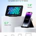 UGREEN Cell Phone Stand for Desk Phone Holder Foldable Portable Adjustable Compatible with iPhone 16 15 14 13 Pro Max, iPhone 12 11 Plus SE XS XR 8 7, Office Desk Travel Accessories, Black