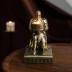 HDMbigmi King's Guard Kneeling Knight Candlestick Holders Resin Posture TeaLight Holder Warrior Mobile Phone Stand Pen Holder Candle Holder for Restaurant, Altar, Home Table(Bronze)