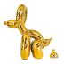 Pooping Dog Sculpture Gold, Fun for Pet Lovers, Christmas, Aesthetic Decorative Balloon Dog Statue, Small Animal Figurine for Coffee Table, Bookshelf, Home Decor (Gold)