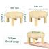 Small Wood Plant Stand Stool - 2 Pack Mini Wooden Plant Display Stand Stool, Round Modern Succulents Plant Stand Riser Holder, Flower Pot Wooden Shelf Stand, Garden Decorative Plant Stand Indoor Outdoor