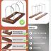 BS-VOG Now Playing Vinyl Record Stand, 50 LP Vinyl Record Storage with Non-slip Grooves, Wood Now Spinning Vinyl Record Holder for Albums Magazine Rack Magazine Organizer Record Display, Gift Package