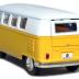 KiNSMART 5in Die-cast 1962 VW Classic Bus 1/32 Scale (Yellow), Pull Back n Go Action. For unisex