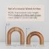 PEAKOLY Wood Arch Bookshelf Decor - Shelf Decor Accents, Coffee Table Decor Items, Modern Home Decor, Entryway Decor, Decorative Objects, Coffee Table Decorations Living Room, Desk Decor Aesthetic