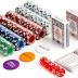 Maverick Texas Hold 'Em Poker Set with Aluminum Case, 300 11 Gram Casino Poker Chips, 2 Decks of Maverick Playing Cards, 5 Red Dice, and 3 Buttons Casino Game for Adults