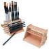 tinctor Wooden Paint Brush Holder for 44 Brushes - Desk Stand Paintbrush Organizer, Holding Rack for Pens, Paint Brushes, Colored Pencils, Markers