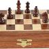 Chess Bazar - Magnetic Travel Pocket Chess Set - Staunton 7 X 7 Inch Folding Game Board Handmade in Fine Rosewood