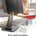 LISEN Tablet Stand for iPad Stand Holder Desk, Foldable iPad Pro Holder Portable Monitor Stand Travel Accessories, Home Office Desk Accessories for Men Gifts 2024 iPad Tab Kindle iPhone 4-15.9" Black