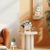 Small Wood Plant Stand Stool - 2 Pack Mini Wooden Plant Display Stand Stool, Round Modern Succulents Plant Stand Riser Holder, Flower Pot Wooden Shelf Stand, Garden Decorative Plant Stand Indoor Outdoor
