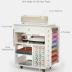 Rolling Craft Cart and Storage Table for Cricut - VDamu Vinyl Roll Holder and Craft Room Organizer