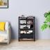 JOIN IRON Storage Bookshelf, Detachable Brochure Display Stand, Floor-Standing Magazine Rack with 4 Pockets, Newspaper Stand Easy to Move Easy to Assemble Compartments for Living Room