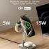 ESR Qi2 3 in 1 Wireless Charging Station, [Certified] Apple Watch Charger&15W Qi2 MagSafe Charger Stand for iPhone, Wireless Charger for Multiple Devices iPhone 15/14/13&Watch&AirPods,Natural Titanium
