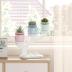 Bamboo Tabletop Plant Stand Indoor, 3 Tier Wood Desktop Small Plant Shelf Window Sill Flower Holder Mini Tiered Plant Display Rack for Patio Balcony Living Room Decor (white)