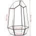NCYP Small Irregular Geometric Terrarium - 4.1" x 3.5" x 5.9" - Miniature Glass Terrarium Planter for Succulent Air Plants - Tabletop Garden Display Container, Black (No Plants)