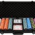 Versa Games 13.5 Gram Poker Chips - Clay Poker Chips Set - 500 Piece Crown Casino Poker Set with Numbers Denomination - New Upgraded Poker Case